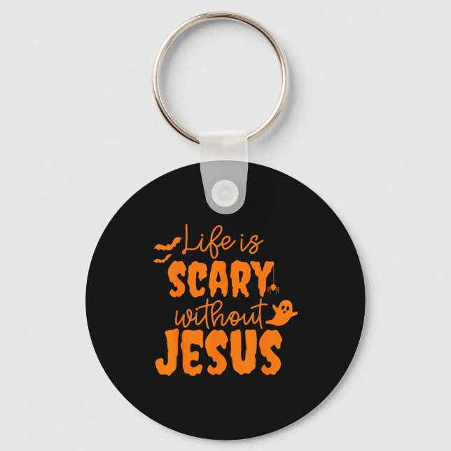 Llavero Soky Life Is Y Without Jesus Christian Halloween  (Anverso)