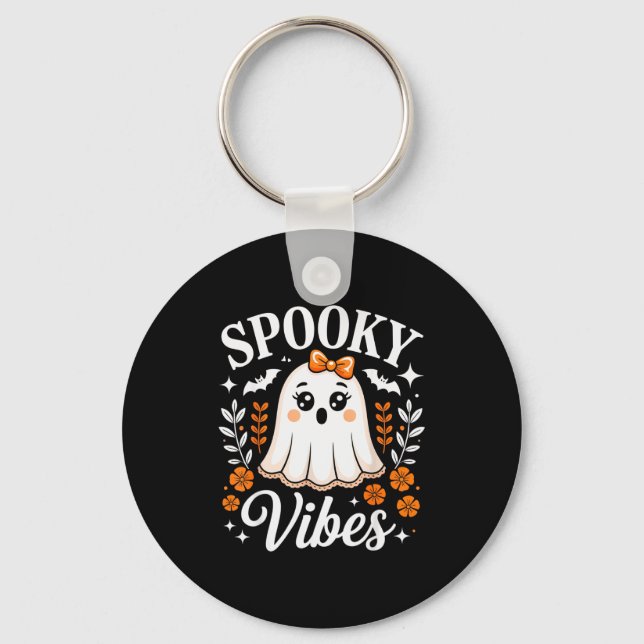 Llavero Soky Vibes Ghost Retro Groovy Halloween Women Girl (Anverso)