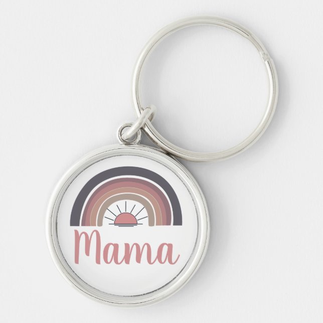 Llavero Sol arcoiris personalizado Mama (Frente)