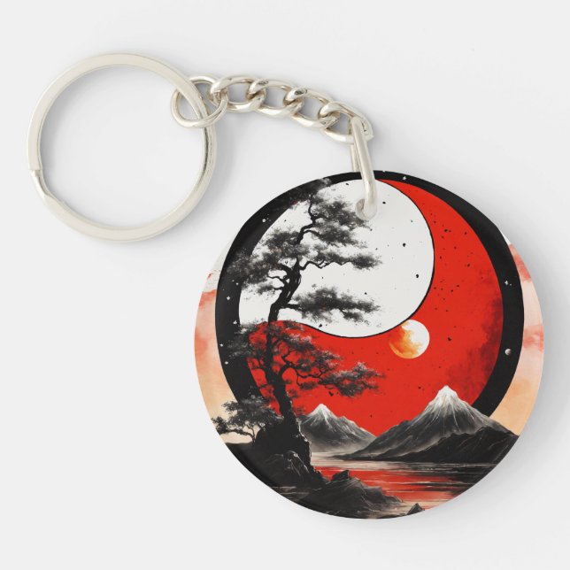 Llavero Sol rojo de Japón (Frente)