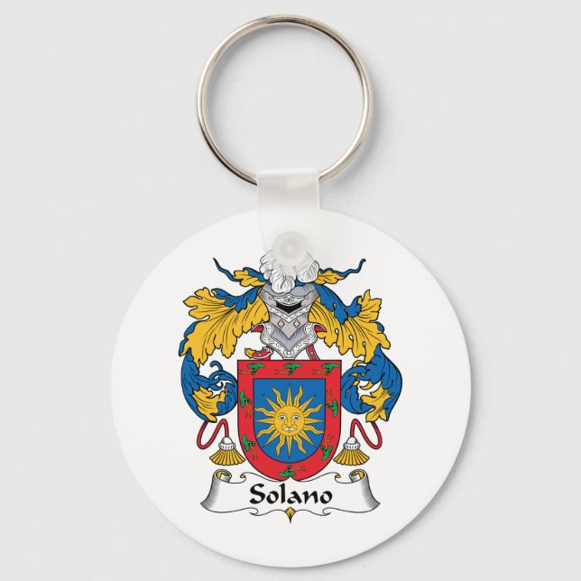 Llavero Solano Family Crest (Anverso)