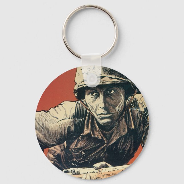 Llavero Soldado de la Segunda Guerra Mundial (Anverso)