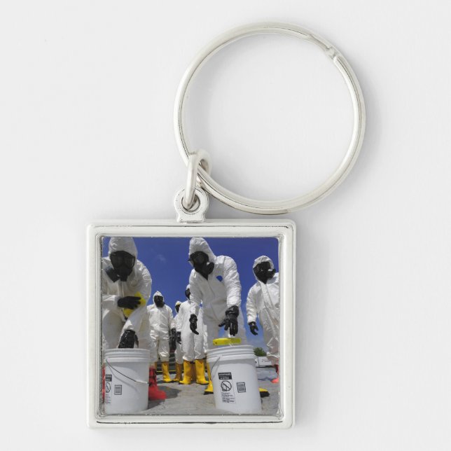 Llavero Soldados estadounidenses del 457° Batallón Químico (Frente)