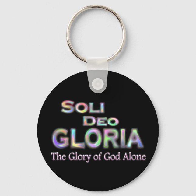 Llavero Soli Deo Gloria- rainbow (Anverso)