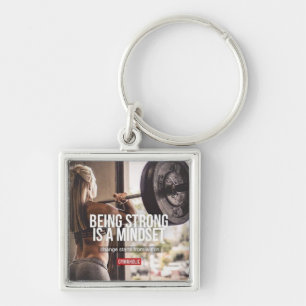 Llavero Sólida mentalidad - Inspirador del fitness femenin