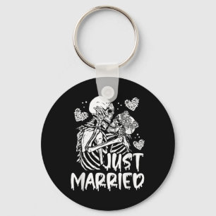Llavero Solo casados con Halloween Skeleton Bride y Groom