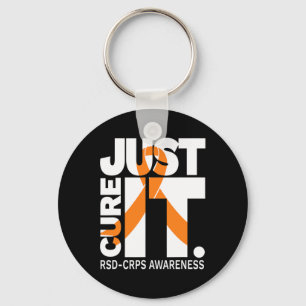 Llavero Sólo Cure RSD CRPS Awareness Ribbon texto blanco