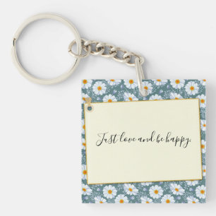 Llavero Solo el botón de amar y ser feliz