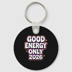 Llavero Sólo Energía Buena Diseño de Letra Burbuja Retro 2