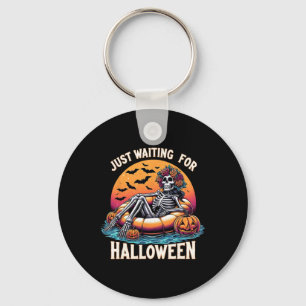 Llavero Sólo Esperando Por El Skeleton De Halloween Spooky