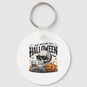 Llavero Solo Esperando Por Halloween Skeleton Coffee Jack