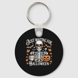 Llavero Solo Esperando Por Halloween Skeleton Coffee Jack 