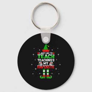 Llavero Sólo Me Gusta Enseñar Enseñando Mi Navidad Favorit