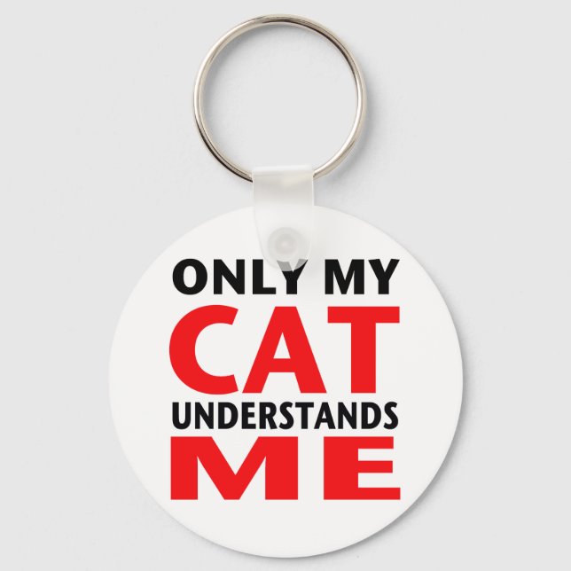 Llavero Sólo mi gato me entiende (Anverso)
