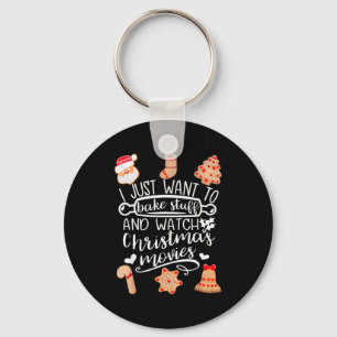 Llavero Sólo Quiero Hornear Cosas Ver Películas De Navidad