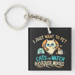Llavero Solo Quiero Mascotas De Gatos Y Ver Películas De H
