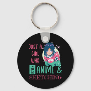 Llavero Sólo un chica al que le encanta el anime y el boce