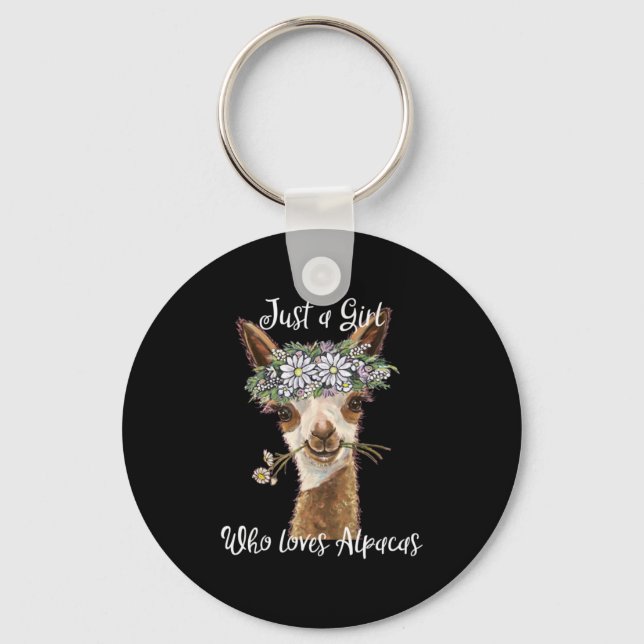 Llavero Sólo un Chica que ama a Alpacas (Anverso)