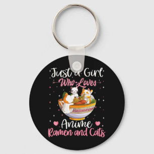 Llavero Solo Un Chica Que Ama A Anime Ramen Y Gata A Kawai