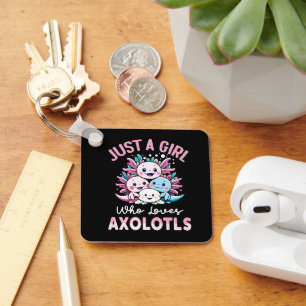 Llavero sólo un chica que ama a Axolotls