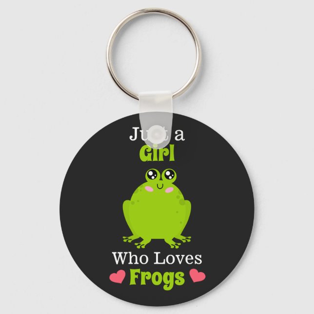 Llavero Sólo un Chica que ama a las ranas Ranas (Anverso)