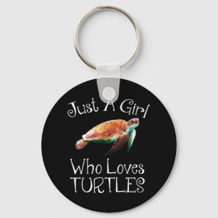 Llavero Sólo un Chica que ama a las tortugas