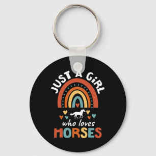 Llavero Sólo Un Chica Que Ama A Los Caballos Montando Caba