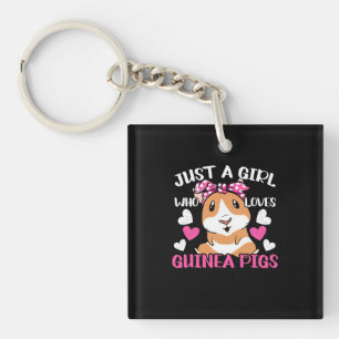 Llavero Solo un Chica que ama a los cerdos de Guinea