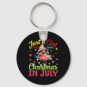 Llavero Solo Un Chica Que Ama A Los Navidades En Julio Fla