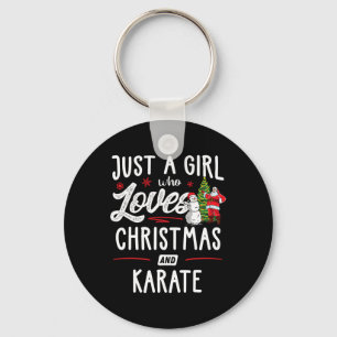 Llavero Sólo Un Chica Que Ama A Los Navidades Y A Karate G