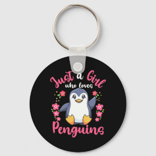 Llavero Sólo un Chica que ama a los pingüinos