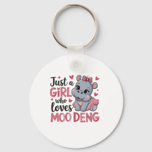 Llavero Solo Un Chica Que Ama A Moo Deng Baby Hippos Long