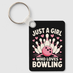 Llavero Sólo un Chica que ama Bowling