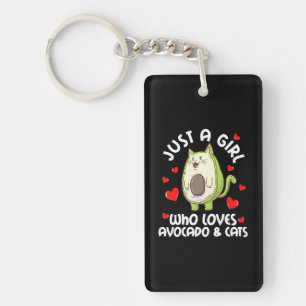 Llavero Solo Un Chica Que Ama El Aguacate Y Los Gatos