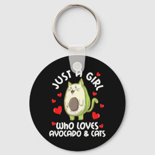 Llavero Solo Un Chica Que Ama El Aguacate Y Los Gatos