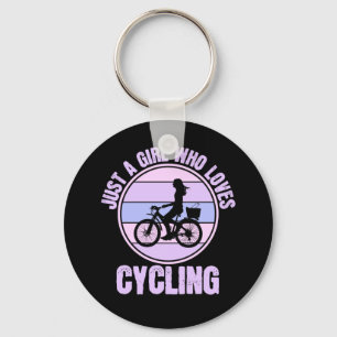 Llavero Solo un Chica que ama el Chica de bicicletas cicli