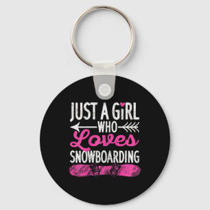 Llavero Sólo un Chica que ama el Snowboard Funny Snowboard