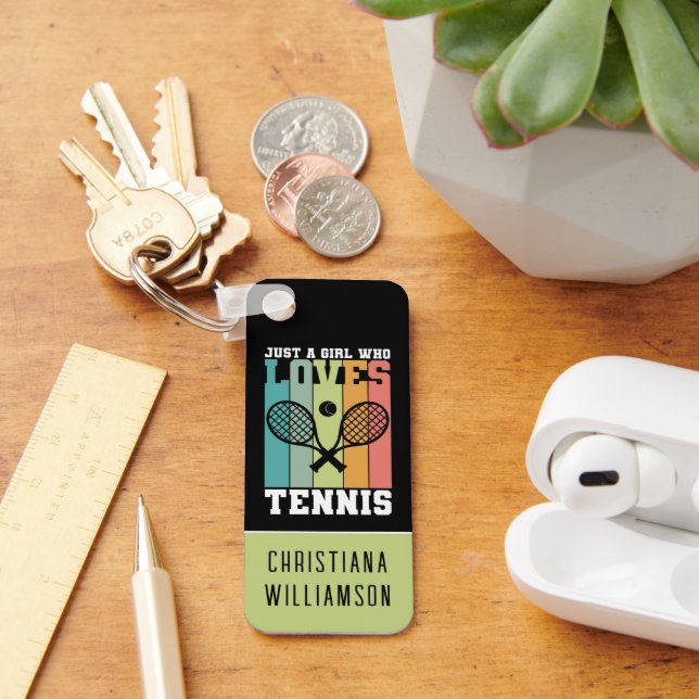Llavero Solo un chica que ama el tenis | Regalos de tenist (Escritorio )