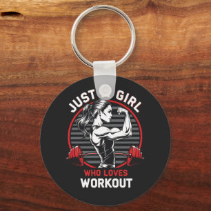 Llavero Solo un Chica que ama la camiseta de gimnasio