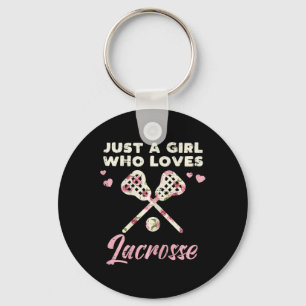 Llavero Solo Un Chica Que Ama Lacrosse Lax Player Goalie G