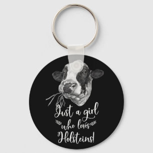 Llavero Sólo un Chica que ama las vacas Holstein