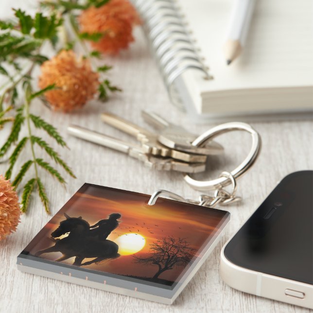 Llavero solo un chica que ama los caballos (Frente Derecha)