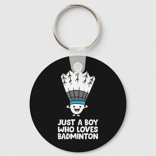 Llavero Solo un chico que ama a Dminton (Anverso)
