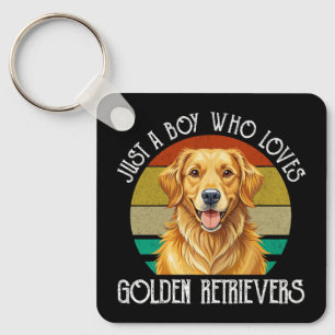 Llavero Solo un chico que ama a los Golden Retriever