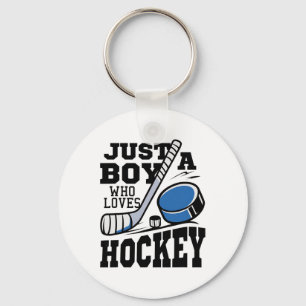 Llavero Solo un chico que ama el hockey Amante del hockey
