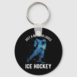 Llavero Solo un chico que ama el hockey sobre hielo
