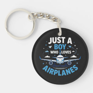 Llavero Solo un chico que ama los aviones