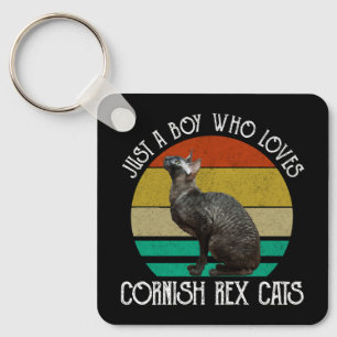 Llavero Solo un chico que ama los gatos Cornish Rex