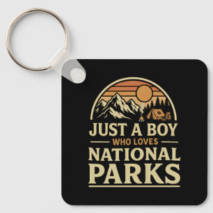 Llavero Solo un chico que ama los parques nacionales