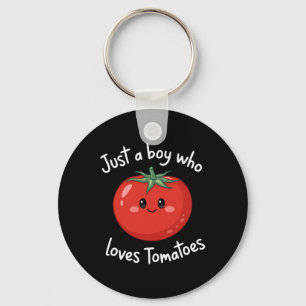 Llavero Solo un chico que ama los tomates teje el tomate d